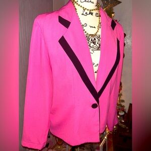 Mikedela Rosa Fuchsia and Black blazer vintage
